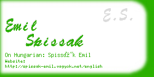 emil spissak business card